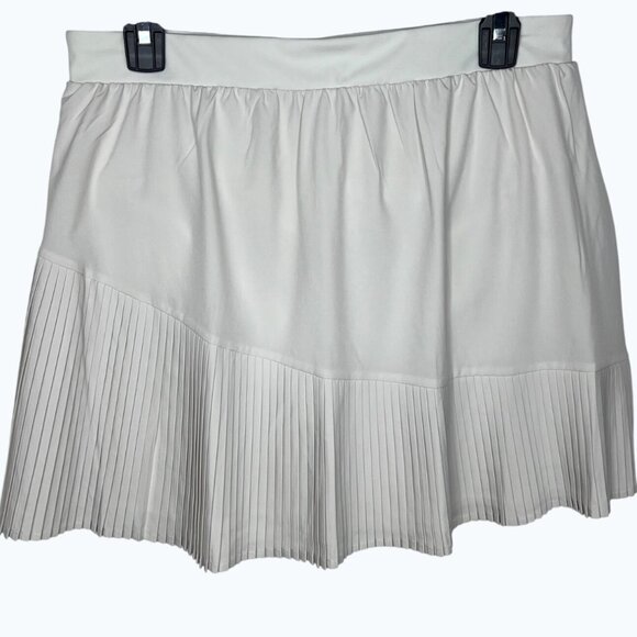 Spanx Womens Yes, Pleats! Skort Pleated White Tennis Skirt Built-In Shorts XL - Picture 10 of 12